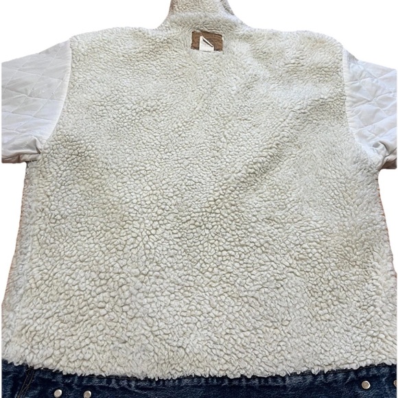 Vintage Levi’s 77935 Ranch Chore Coat Acid Wash Sherpa USA 80s M - Picture 13 of 16